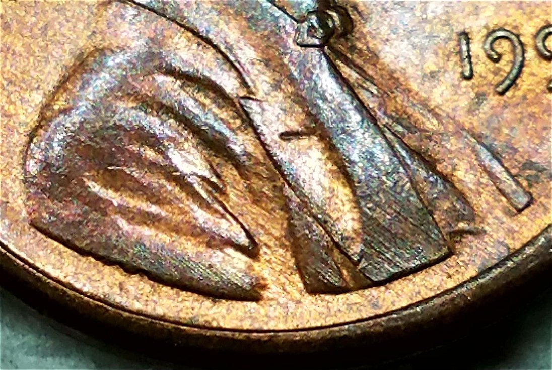 1991-P-Lincoln-Cent-Grease-Filled-Portions-Of-Bust-On-Obverse?